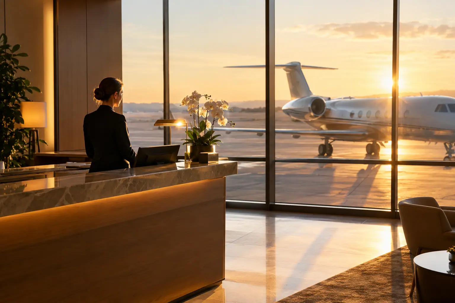 Private terminal front desk