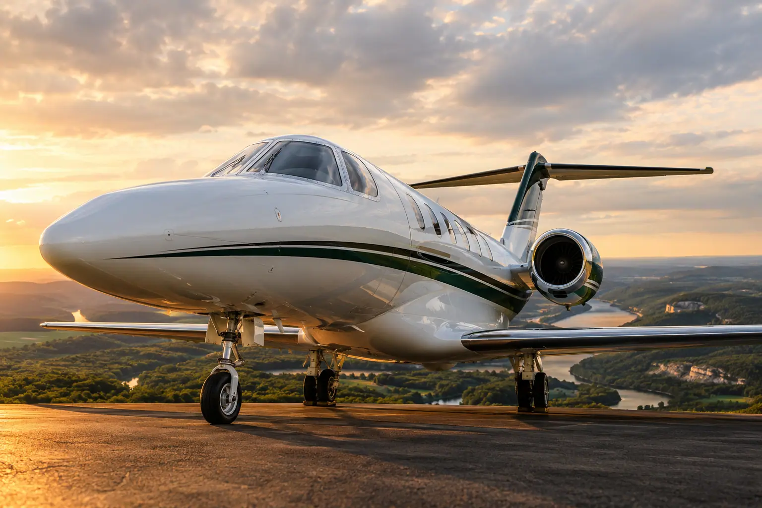Light jet on the ramp