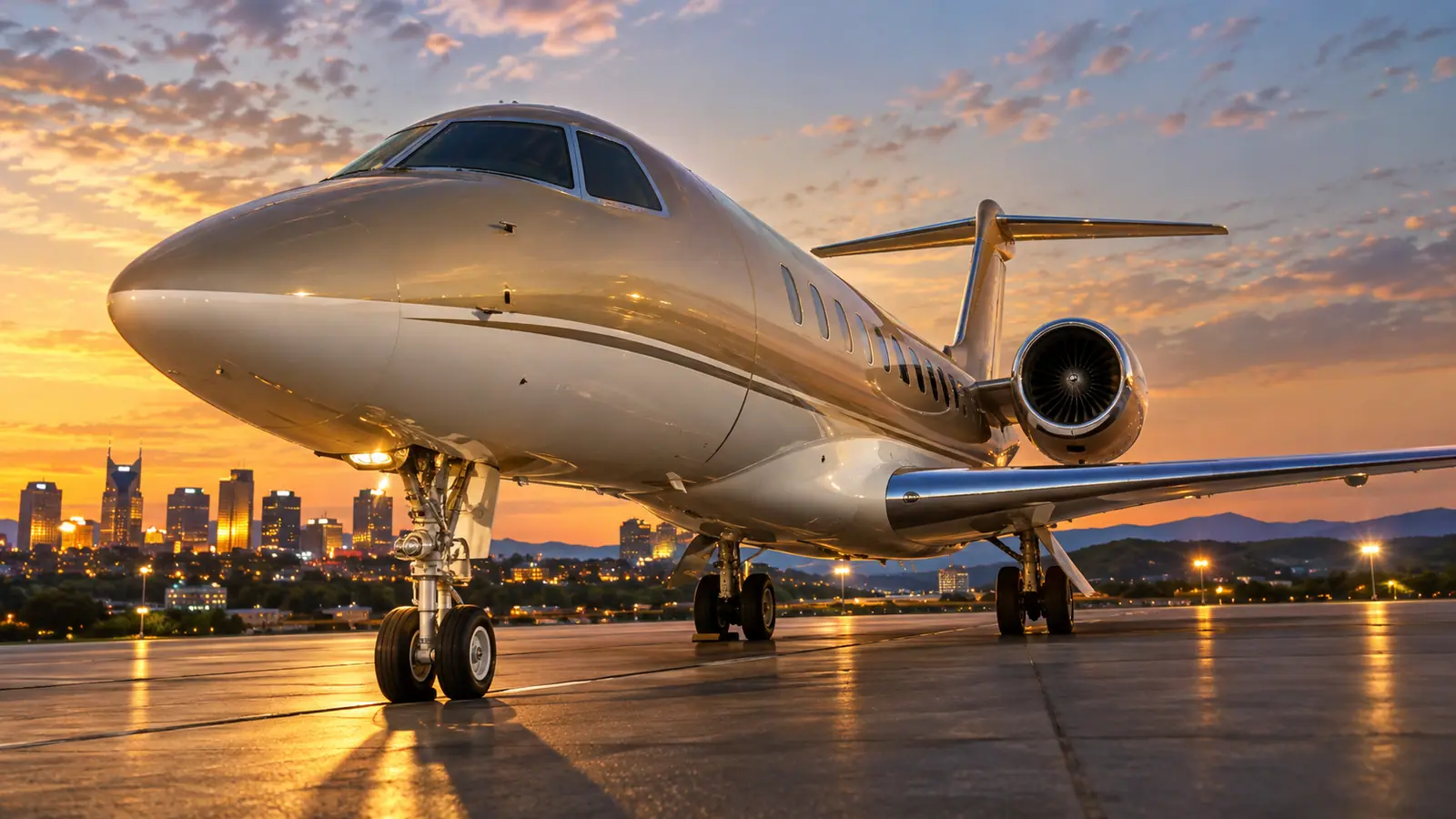 Private jet near Nashville